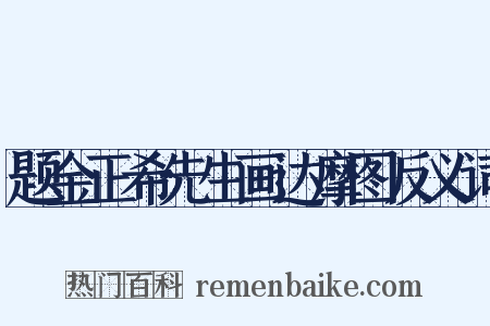 题金正希先生画达摩图反义词是什么意思的图片